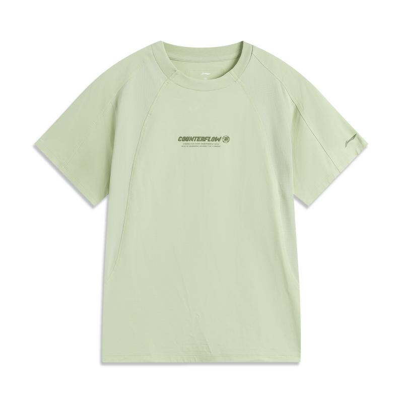 

Li Ning CF Cool Однотонная Удобная Защита от солнца Быстросохнущая Футболка с коротким рукавом Женская Футболки Пастельно-зеленый ATSV194-6 S