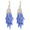 Elegant Alloy Long Tassel Earrings For Women With Geometric Design And Luxury Style For Fashion Accessories