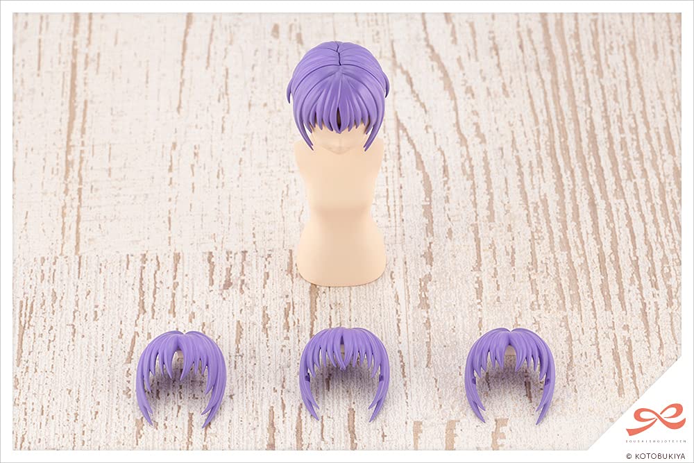 Sosai Garden After School Short Wig A Width 63mm Scale Plastic Model JK013 Girls' [Orange & Purple] Approx. 1/10