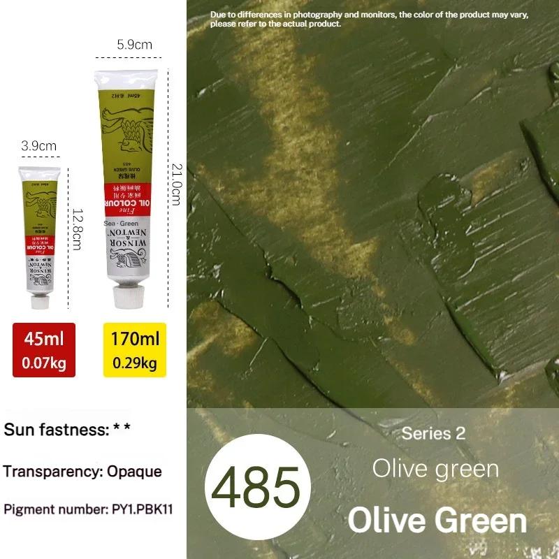 170ml Large Tubes Oil Paint Non-Toxic Excellent Tinting Strength Winsor & Newton Oil Painting Pigments for DIY Art Supplies