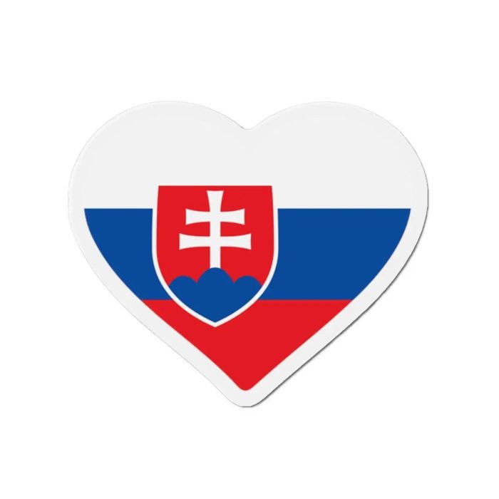 Aimant Coeur Drapeau Slovaquie - Multicolore - 7 Cm - 50 Pièces - Résine Synthétique - Mixte