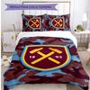 Set Lenzuola Stampato West Ham United Football 3 Pezzi, Comodo Set Copripiumino per Camera da Letto Amico della Pelle