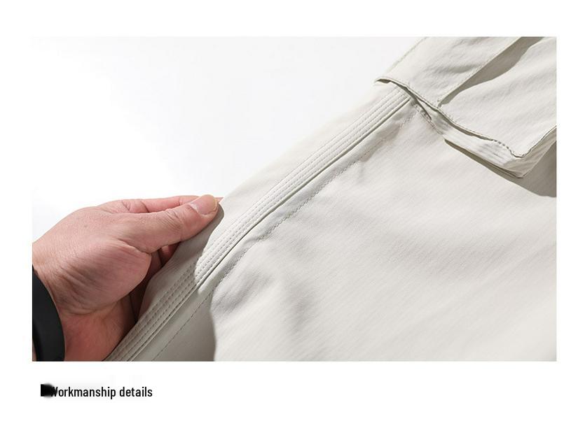 Unisex Windproof Fleece-Lined High-Waisted Utility Pants - Autumn/Winter, Straight Leg, Large Pockets.