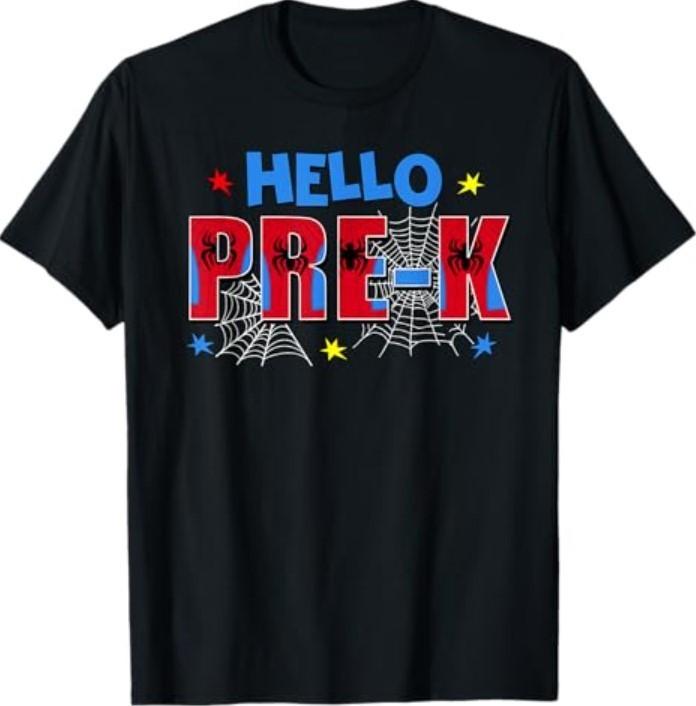 Hello Pre-k Squad Spider Pre-k Team Back To School T-Shirt Unisex T-Shirt XXL