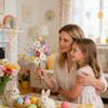 Easter Artificial Flower Tulips And Egg Cuttings
