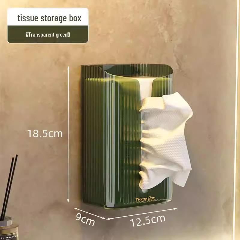 Nordic Style Wall-Mounted Tissue Storage Box for Bathroom