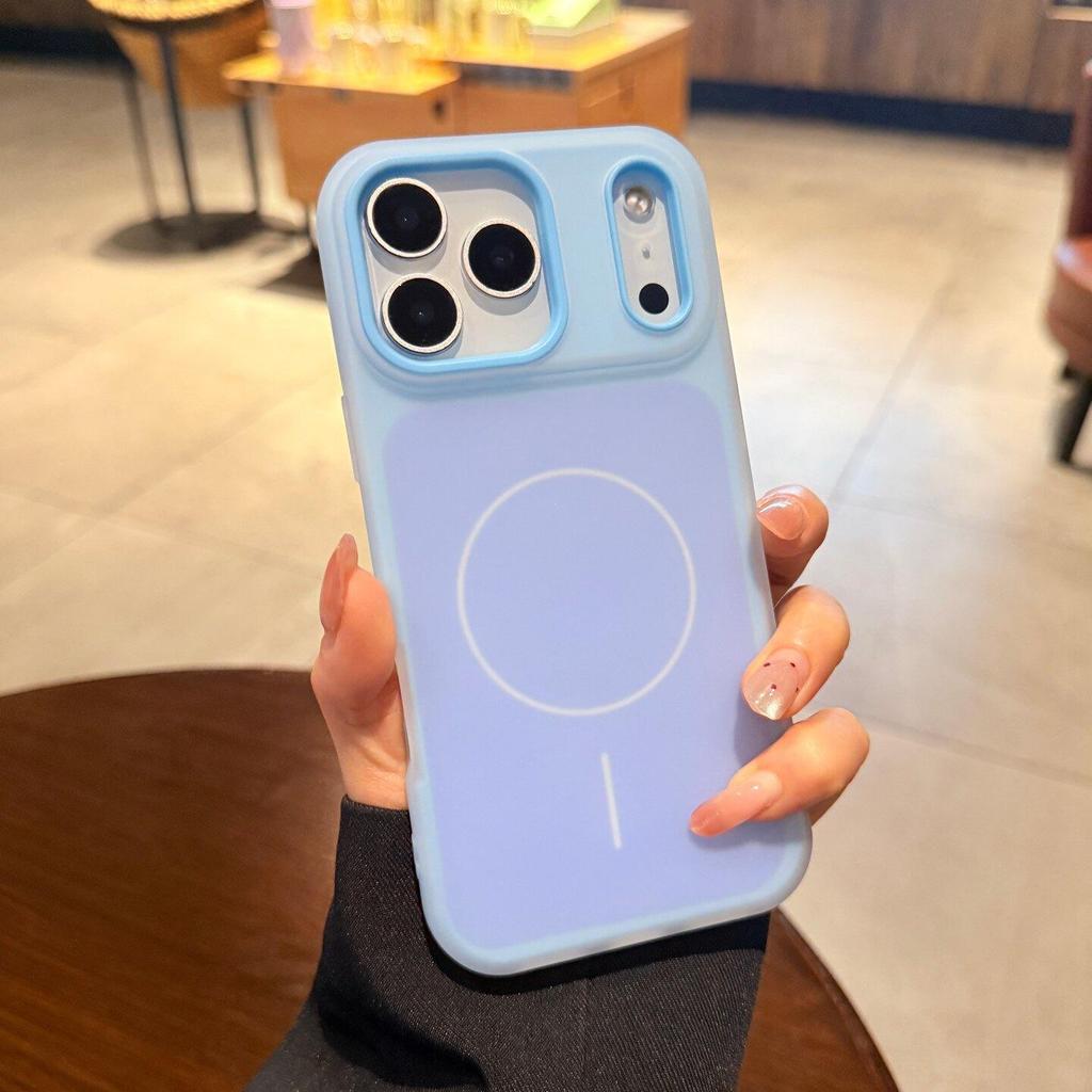 iPhone 17 PM Two-Color Magnetic Jelly Case for Apple 16ProMax