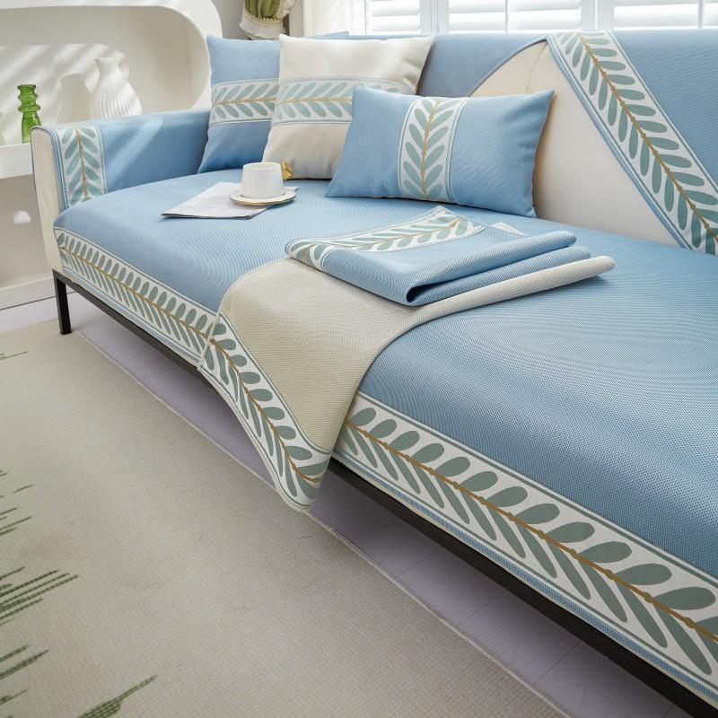 Summer Ice Silk Sofa Cushion Non-Slip Mat Cushion Affordable Luxury Style Sofa Cover Simple Modern Machine Washable
