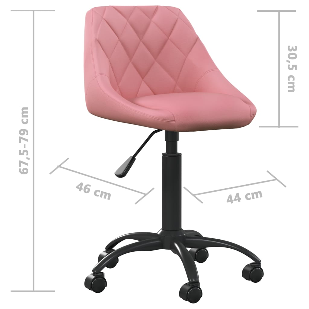 Office Chair Pink Velvet