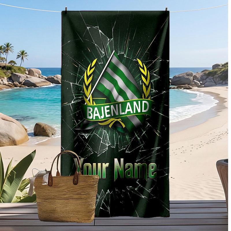 Hammarby Gepersonaliseerde Bedrukte Strandlaken Voetbal Logo Steun Aangepaste Naam Tekst Absorberende Handdoek Voor Sport Reizen Speciaal Cadeau