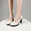 Model Runway High Heels Platform Fine Heel Pointed High Heel Black Professional Shoes Work Shoes Mary Jane Shoes Women Shallow