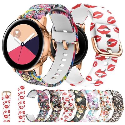 Cinturino in silicone stampato da 20 mm e 22 mm per Samsung Galaxy Watch Active 2 Gear S3 Smart Watch Band per Huami Amazfit GTR 42 mm e 47 mm