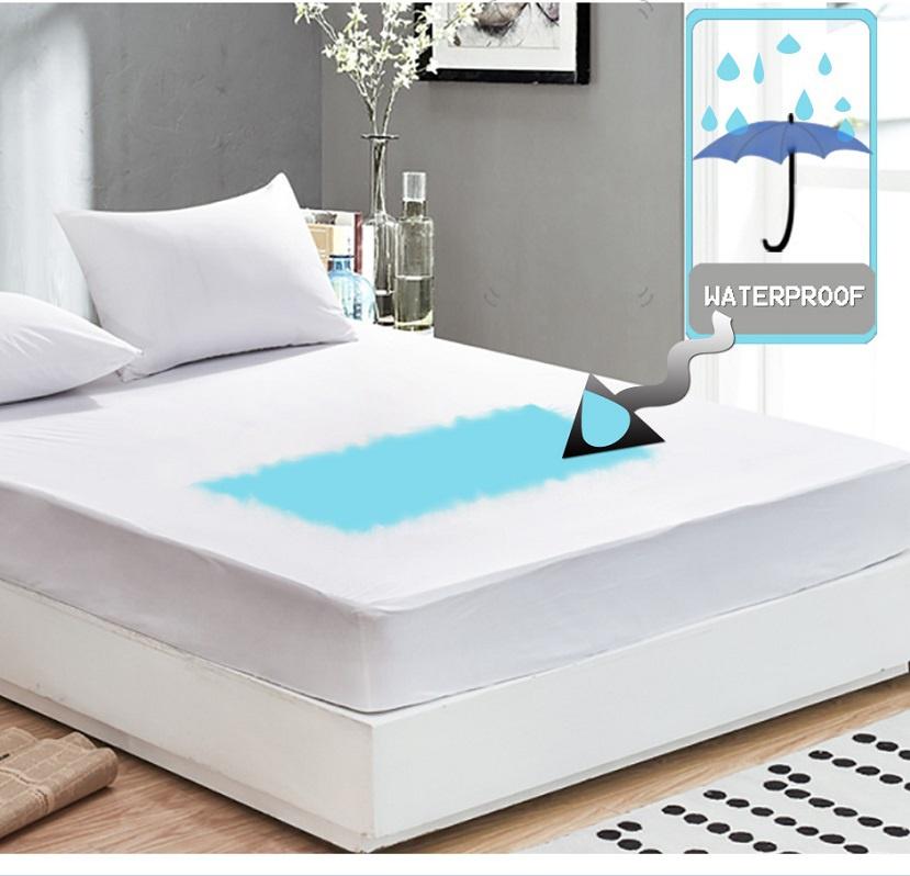 Impermeable Protector De Colchón Cubierta de Cama Todos Los Tamaños En Vinilo acolchado Terry Toalla