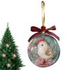Clear Ornament Balls Hummingbird 3.54Inch Clear Ball Bird Ornaments For Tree Fall Home Party Family Birthday Holiday Wedding