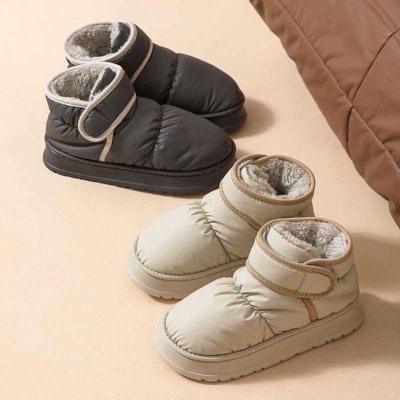 Waterproof Shoes for Women, Thick-soled and Fleece Warm Snow Boots, Simple Cotton Shoes for Men
