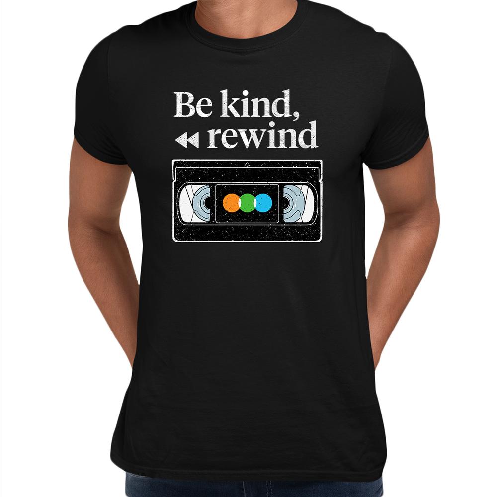 VHS Cassette Retro T Shirt Be Kind Rewind Old Video Cassette Tape