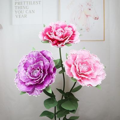High Quality Giant Velvet Peony 30cm Size Artificial Large Foaming Velvet Peony Wedding Decoration