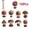 10Pcs Santa Claus Christmas Tree Hanging Portable Handmade Wooden Christmas Pendant Christmas Tree Decor Props