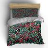 Geometric pattern collage design art Bedding Set for Kids Luxury Gift 3pcs Digital Print Comforter Set Soft Comfortable