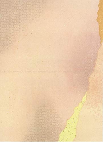 Kobaido Kana Ryoushi Tamakazura Half-sized Paper, 50 Sheets (5 Designs, 10 Sheets Each)