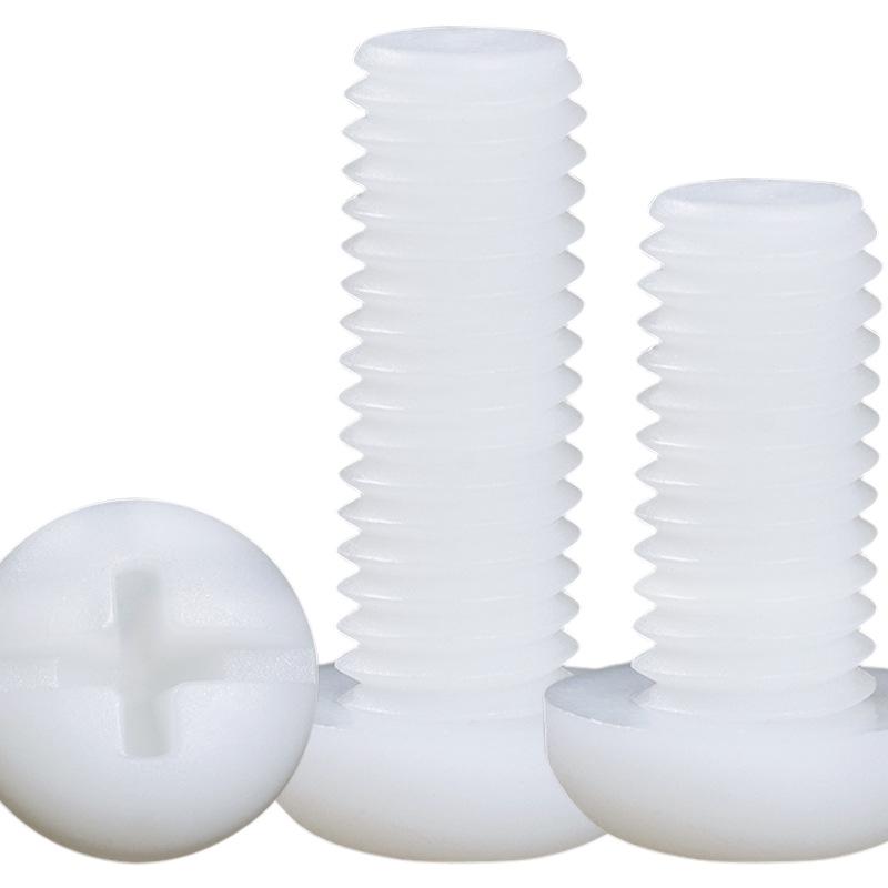 Nylon Plastic Round Pan Head Screw - M2, M3, M4, M5, M6 Sizes