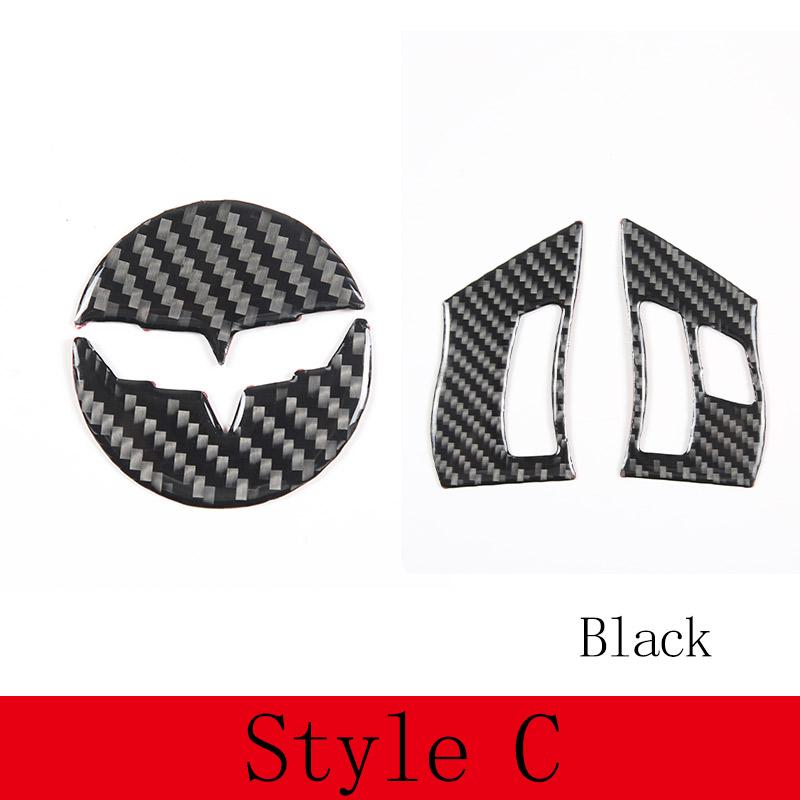 For Chevrolet Corvette C6 2005-2013 Soft Carbon Fiber Car Steering Wheel Button Cover Trim Sticker Interior Auto Accessories