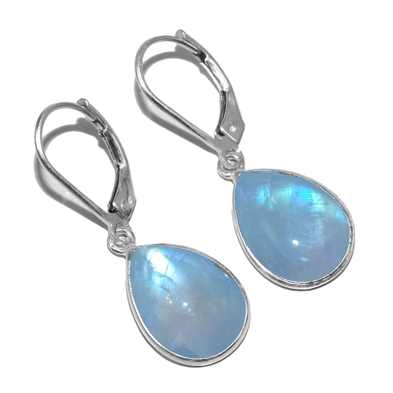 

Rainbow Moonstone Gemstone Earrings Solid 925 Sterling Silver Handmade Earrings Jewelry Gift For Women And Girls E-1605