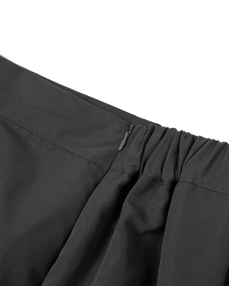 MOAA Wrap Skirt Bootcut Trousers (Charcoal)