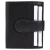Practical Horizontal Format Steinmeister Black Leather Card Case