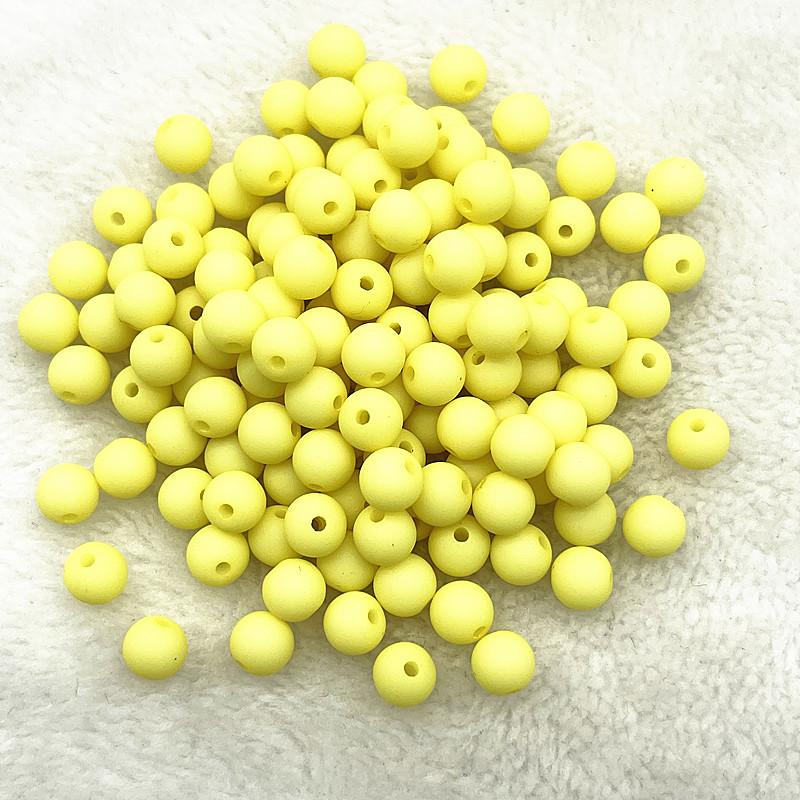 New 4mm/6mm/8mm Round Acrylic Matte Beads Loose Spacer Beads for Jewelry Making DIY Handmade Bracelets Accessory