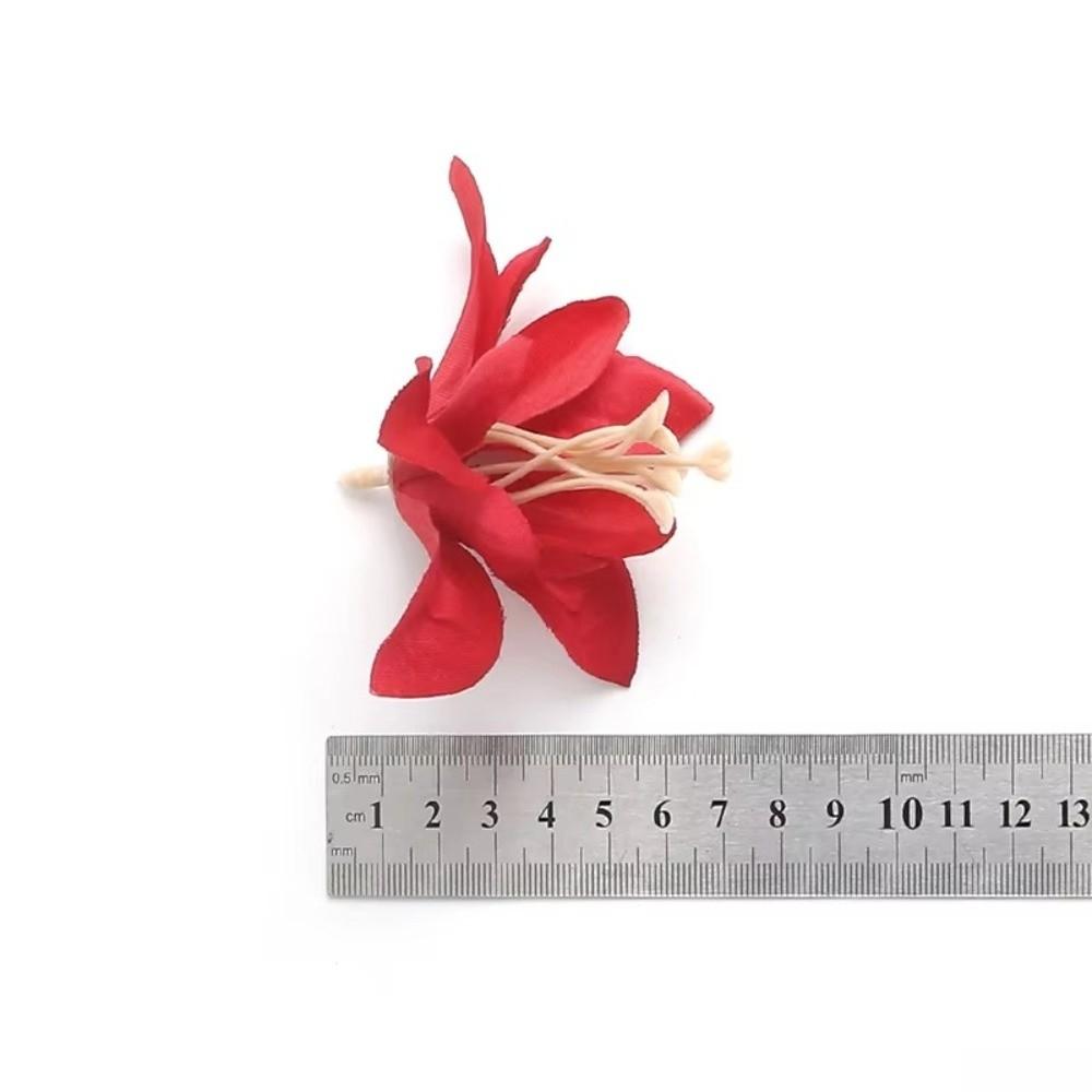 10Pcs Silk Artificial Lily Flower DIY Bouquet Handmade Fake Flowers Materials Silk Artificial Flowers Head