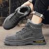 Men's Shock Absorption Anti Slip and Wear-resistant Mid Top Fashion Outdoor Cotton Shoes Martin Boots Casual Men's Shoes Snow Boots
