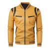 American-style PU leather jacket for men, men's jacket, American PU leather jacket, new stand-collar motorcycle apparel, versatile trendy