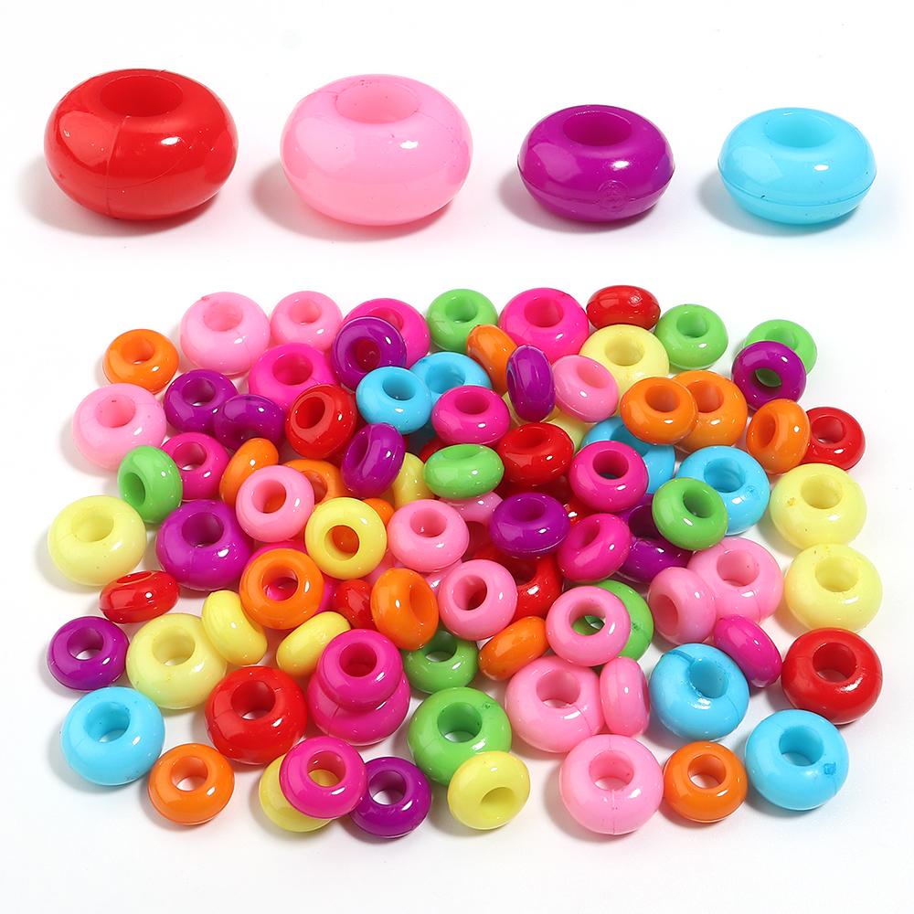 50-100pcs Acrylic Beads Mixed Color Abacus Loose Beads For Jewelry Making DIY Necklace Bracelet Phone Chain Keychain Accessories