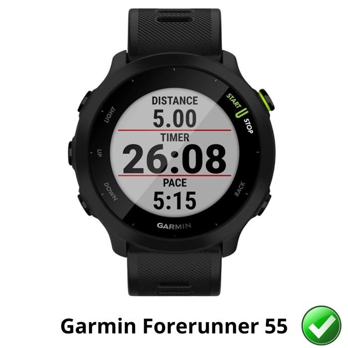 Protecție ecran pentru Garmin Forerunner 55 [Pachet 6] Folie protectoare de plastic rezistentă ultra-subțire Phonillico