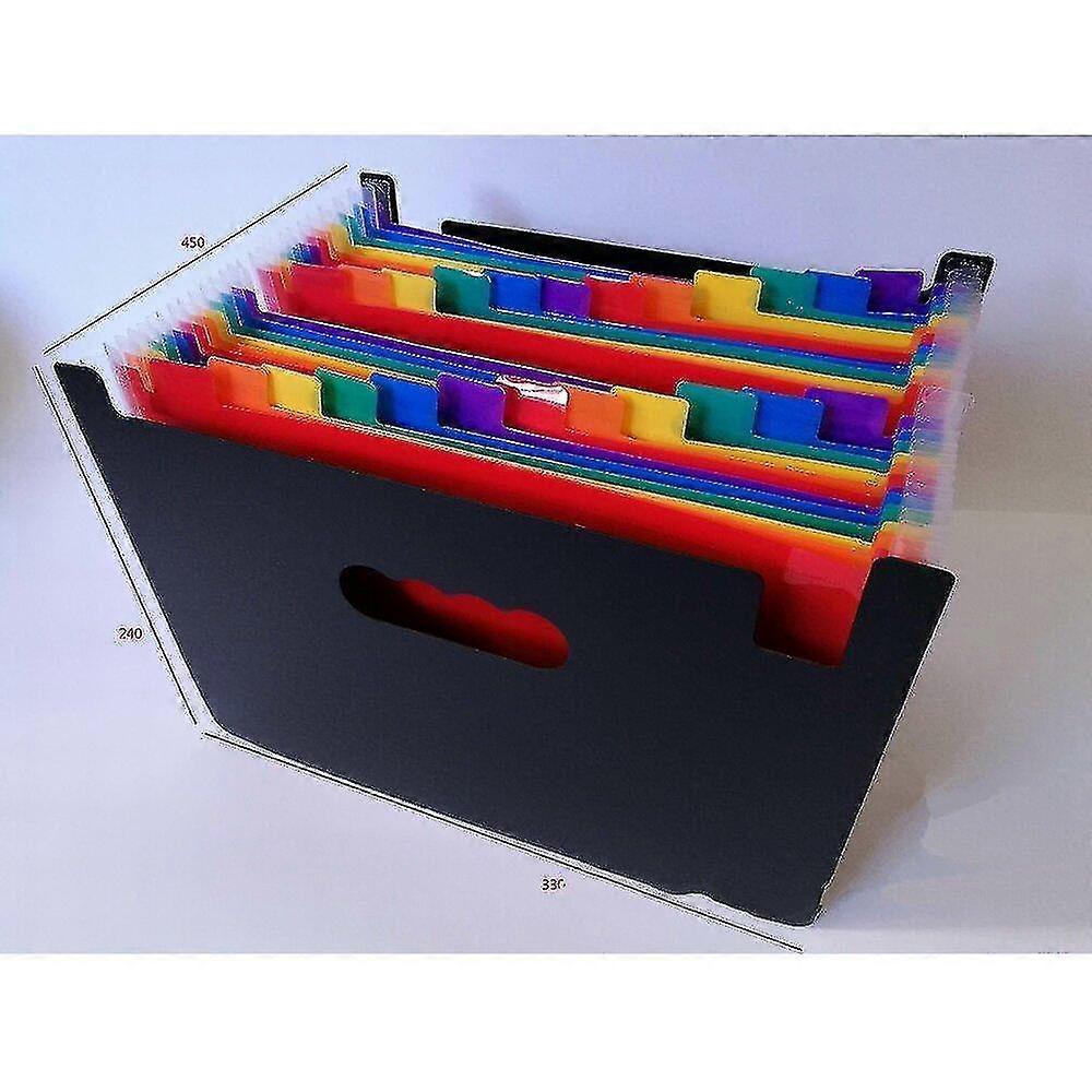 Mini Organ Clip 24 Pocket Expansion Folder A4 Portable Business Documents Office Supplies