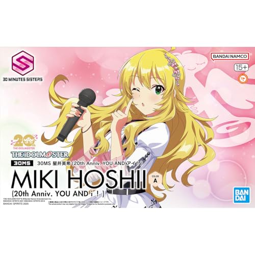 BANDAI SPIRITS 30MS THE IDOLM@STER Miki Hoshii (20th Anniv. YOU AND I!) Pre-Colored Plastic Model