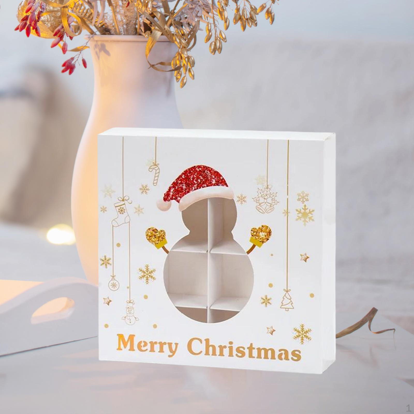 

Різдвяна пекарня в коробці з цукерками з прозорим вікном. Подарунковий кошик з печивом. Частування на День Святого Валентина Style B