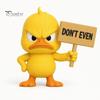 Quirky Office Decorations Angry Duck Figurine Collection, Funny Yellow Desktop Ornament, Cute Grumpy Fun Desk Accessories Statue for Home Car