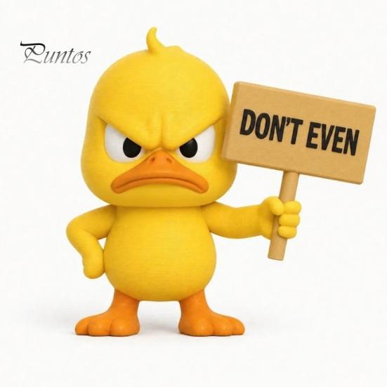 Quirky Office Decorations Angry Duck Figurine Collection, Funny Yellow Desktop Ornament, Cute Grumpy Fun Desk Accessories Statue for Home Car