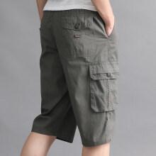 Pánské Streetwearové Ležérní Šortky Módní Volné Rovné Kapsáčové Šortky Pod Koleno Bavlněné Jogger Šortky Pánské Zkrácené Kalhoty