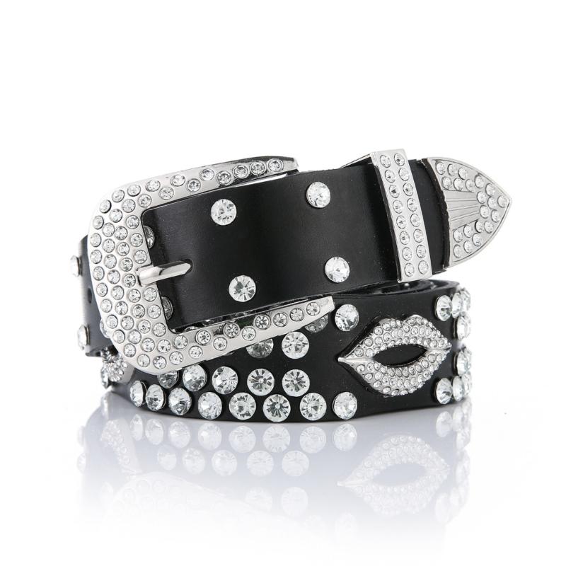 

Сверкающий пояс для взрослых, роскошный пояс с пряжкой, регулируемая длина, Y2K, пояс со стразами для ночного клуба чёрный