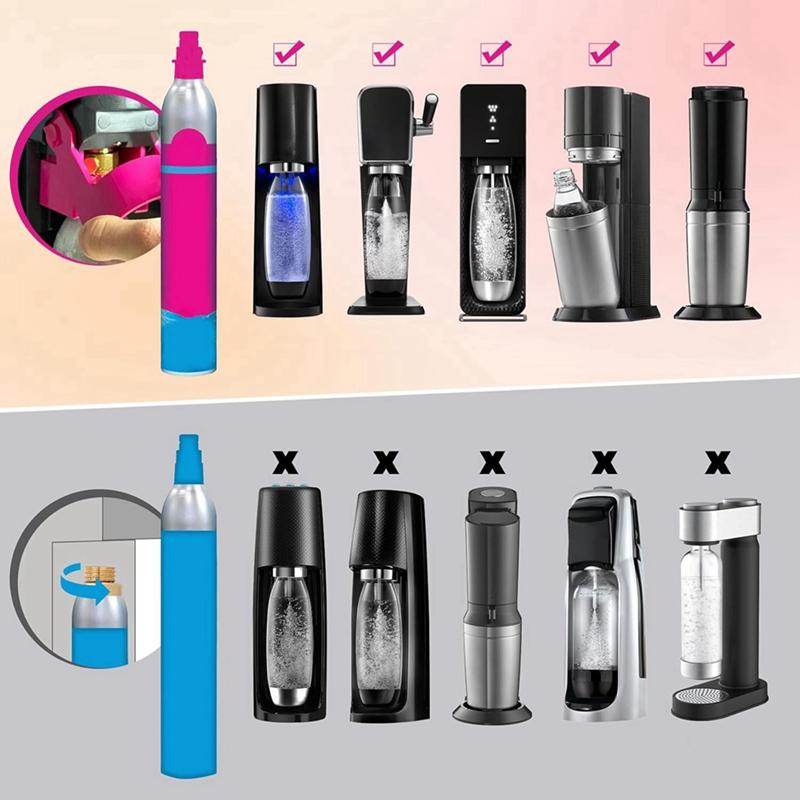 Adaptor CO2 pentru Aparat de Sifon Conector Rapid Adaptor Furtun Pentru Seria Terra DUO Art Gaia Aqua Fizz (60 inch) Pentru supapă CGA320