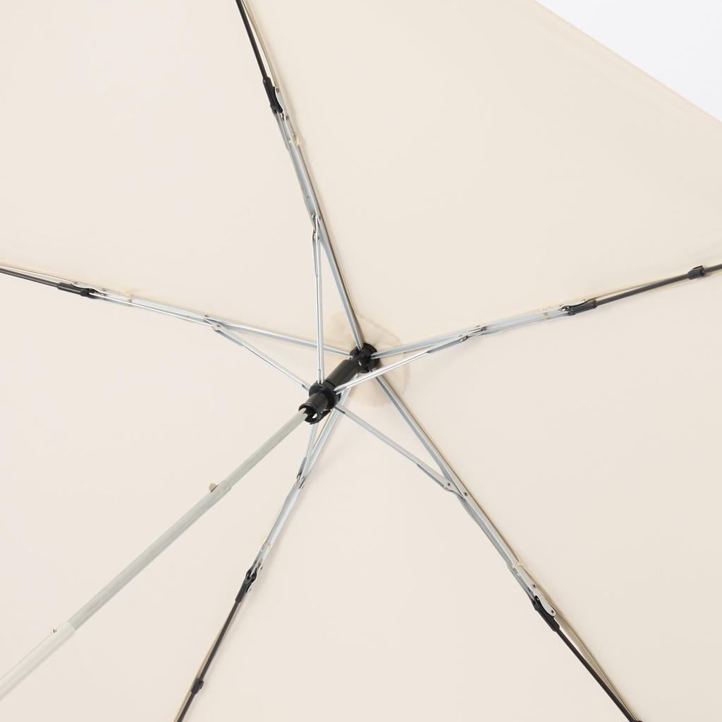 MUJI Lightweight Folding Umbrella for Sun and Unisex 50cm Rain, Adult, DEA03A5S, Ivory,