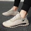 Fashionable men's shoes 2025 summer new sports shoes, comfortable, versatile, breathable, fly woven mesh casual shoes