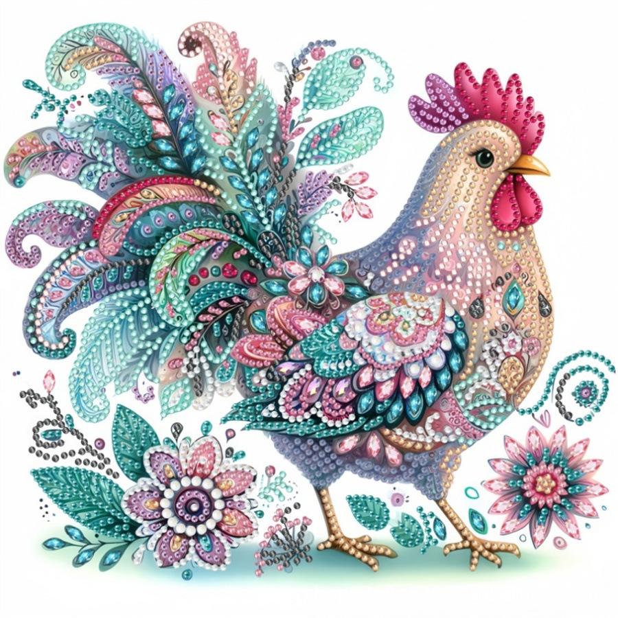 DIY Special-shaped Drill, Bright Diamond Handmade Drill Stickers, Cartoon Animation Animal Style Handmade Works 30*30