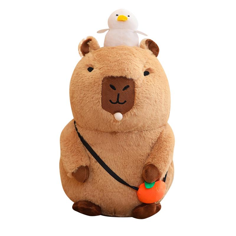 Squeaking Capybara Plush Toy - Cute Stuffed Animal Pillow Doll, Perfect Birthday Gift