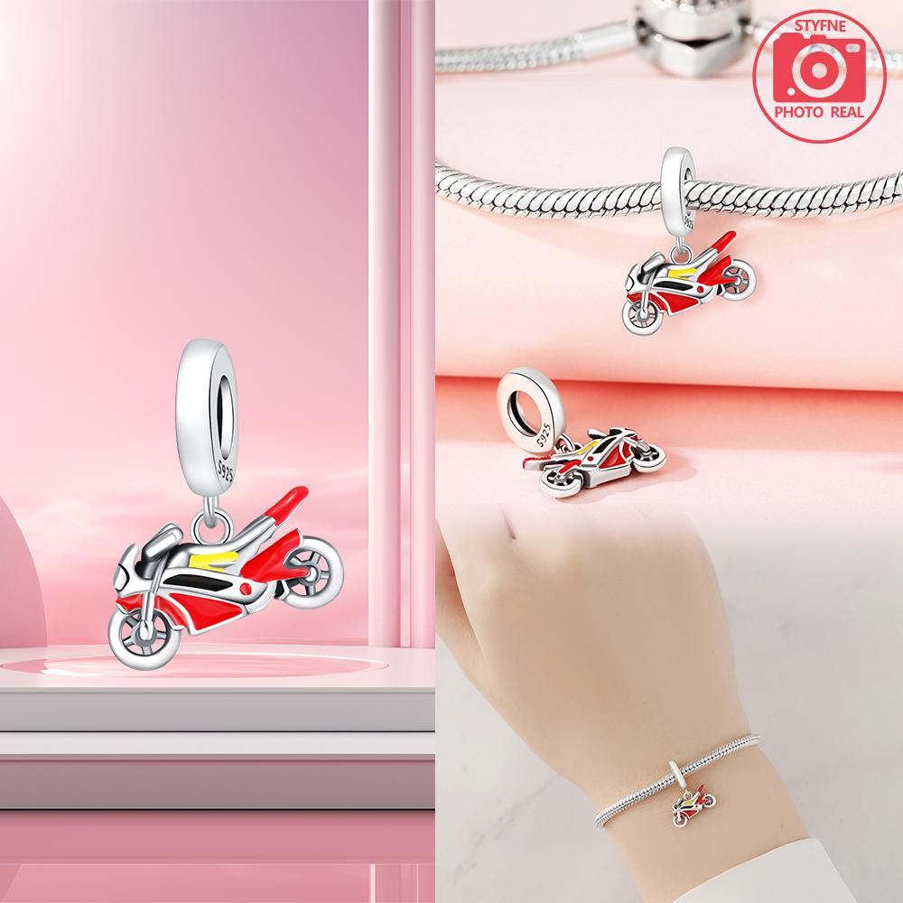 Copper Pink Car Beads Charm Bracelets For Women Fit Pendant Charms Beads For Fine Jewelry Making Gift