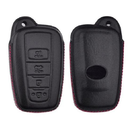 Fit Toyota Camry Avalon RAV 4 Button Smart Remote Key Fob Bag Leather Cover Case