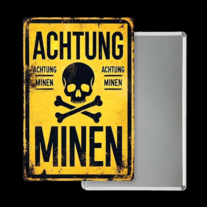 2D Flat Iron Metal Tin Sign Vintage Style Wall Art with Durable Construction and Protective Coating for Home Office Decor